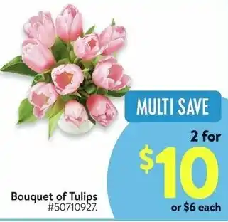 Walmart Bouquet of Tulips offer