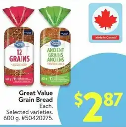 Walmart Great Value Grain Bread Each offer