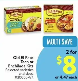 Walmart Old El Paso Taco or Enchilada Kits offer