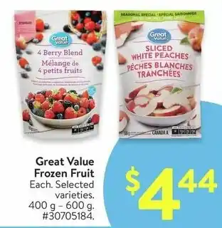 Walmart Great Value Frozen Fruit offer