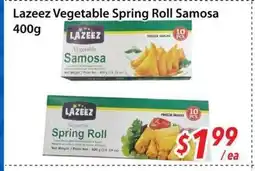 Bestco Food Mart Lazeez Vegetable Spring Roll Samosa offer