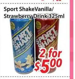 Bestco Food Mart Sport ShakeVanilla/ Strawberry Drink offer