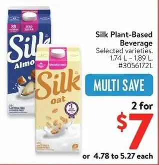 Walmart Silk Plant-Based Beverage offer