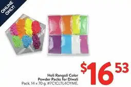 Walmart Holi Rangoli Color Powder Packs for Diwali offer