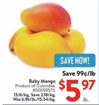 Walmart Baby Mango offer