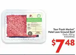 Walmart Your Fresh Market Halal Lean Ground Beef offer