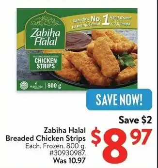 Walmart Zabiha Halal Breaded Chicken Strips offer