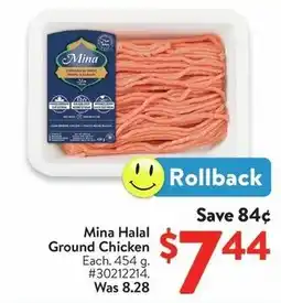 Walmart Mina Halal Ground Chicken offer