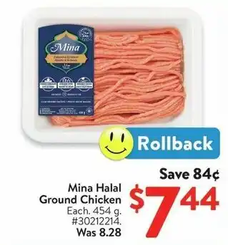 Walmart Mina Halal Ground Chicken offer