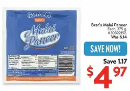 Walmart Brar's Malai Paneer offer