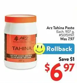 Walmart Arz Tahina Paste offer