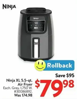 Walmart Ninja XL 5.5-qt. Air Fryer offer