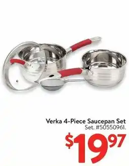 Walmart Verka 4-Piece Saucepan Set offer