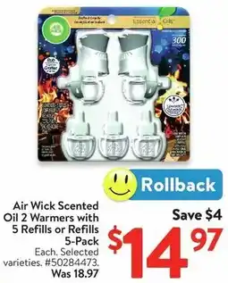 Walmart Air Wick Scented Oil 2 Warmers with 5 Refills or Refills offer