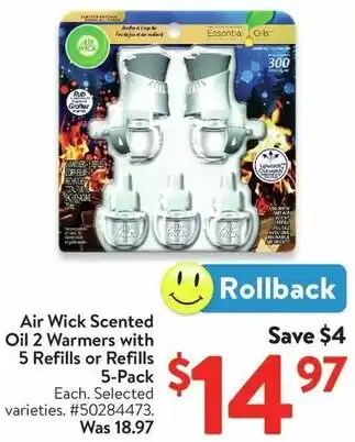 Walmart Air Wick Scented Oil 2 Warmers with 5 Refills or Refills offer