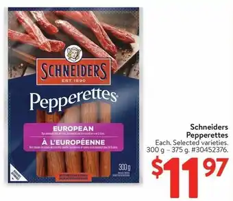 Walmart Schneiders Pepperettes offer