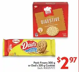 Walmart Peek Freans or Dad's Cookies Each offer