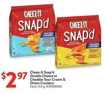 Walmart Cheez-It Snap'd Double Cheese or Cheddar Sour Cream & Onion Crackers offer