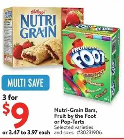 Walmart Nutri-Grain Bars, Fruit by the Foot or Pop-Tarts offer