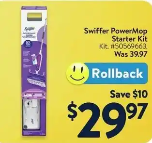 Walmart Swiffer PowerMop Starter Kit offer