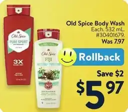 Walmart Old Spice Body Wash offer