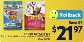 Walmart Friskies Dry Cat Food offer