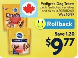 Walmart Pedigree Dog Treats offer