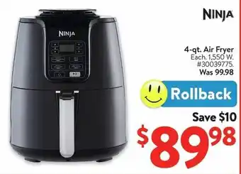 Walmart Ninja 4-qt. Air Fryer offer