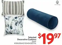 Walmart Selected Decorative Cushions offer