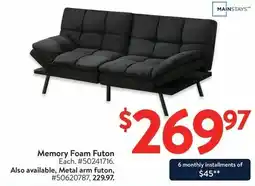 Walmart Memory Foam Futon offer