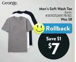 Walmart George men's soft wash tee offer