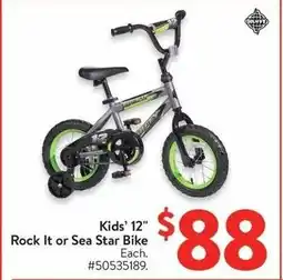 Walmart Kids' 12" Rock It or Sea Star Bike offer