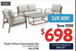 Walmart Prado 4-Piece Conversation Set offer