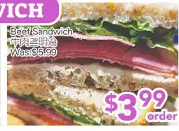 Ample Food Market Beef Sandwich offer