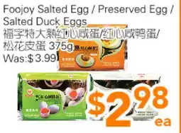 Ample Food Market Foojoy Salted Egg / Preserved Egg/Salted Duck Eggs offer