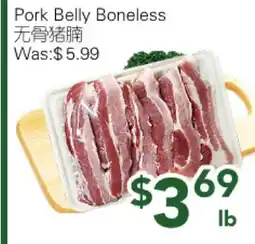 Ample Food Market Pork Belly Boneless offer