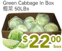 Ample Food Market Green Cabbage in Box offer