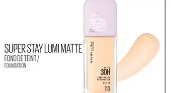 Jean Coutu MAYBELLINE NEW YORK SUPER STAY LUMI MATTE FOUNDATION offer