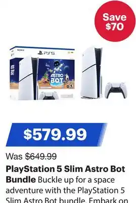 Best Buy PlayStation 5 Slim Astro Bot Bundle offer