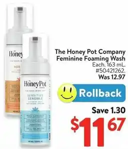 Walmart The Honey Pot Company Feminine Foaming Wash offer