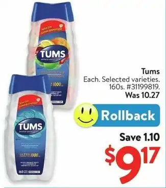 Walmart Tums offer