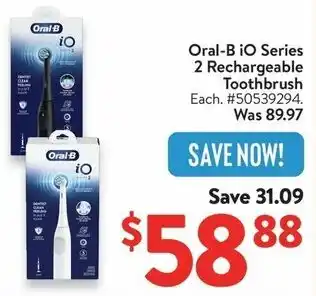 Walmart Oral-B IO Series 2 Rechargeable Toothbrush offer