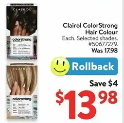 Walmart Clairol ColorStrong Hair Colour offer