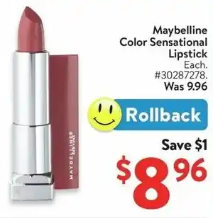 Walmart Maybelline Color Sensational Lipstick offer