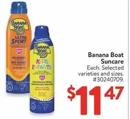 Walmart Banana Boat Suncare offer