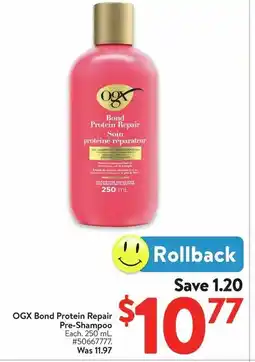 Walmart OGX Bond Protein Repair Pre-Shampoo offer