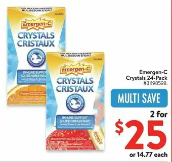 Walmart Emergen-C Crystals 24-Pack offer