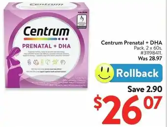 Walmart Centrum Prenatal + DHA offer