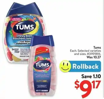 Walmart Tums offer