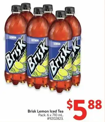 Walmart Brisk Lemon Iced Tea offer